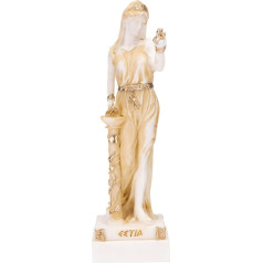 BEAUTIFUL grieķu statujas Hestia dieviete no sirds, mājas ģimenes un valsts statujas Zelta tonis 6,2 collas