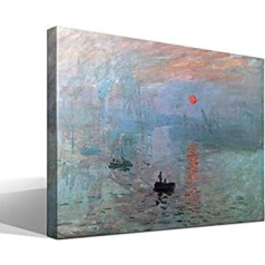 cuadrosfamosos.es Sienas glezna Sienas māksla Rising Sun Oscar-Claude Monet Platums 95 cm Augstums 70 cm Printēts uz kokvilnas audekla Koka rāmis 3 x 3 cm Digitālā mākslas darba reprodukcija