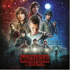 Stranger Things 1. sezonas aktieru sastāvs Kvadrātveida audekls Printēt 30x30cm