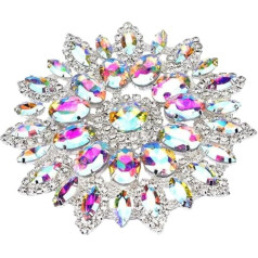 Rhinestone Flower Embellishment Round Krāsains kristāla aksesuārs kleita apdare rozes ornaments kāzu kleita