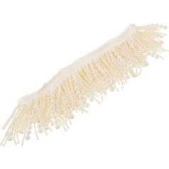 ULDIGI DIY DIY Beaded Fringe Headwear Edges White Pearl Trim Make Delicate Wedding Decoration Crafts Ribbon Embellishments Belt Clothing Chain Accessories