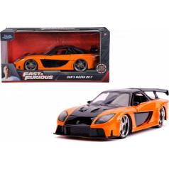 Jada Toys Ātrs un nikns mazda rx-7 1/24 transportlīdzeklis