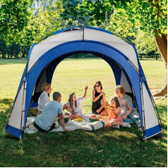 YITAHOME Event Dome Gazebo Party Tent 3,5 x 3,5 x 2,3 м Водонепроницаемый кемпинг Gazebo Tents Garden Tent Marquee Garden Gazebo с 4 боковыми стенками для защиты от насекомых, синий