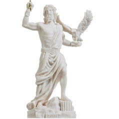 Zevs grieķu dievs Jupiters pērkona statuete Statuete Alabastra figūra 23,5 cm