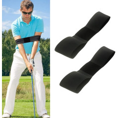 QeeHeng Golfa apmācības palīgierīces Swing Arm Belt, 2 gabali Golf Swing Stāvokļa korekcijas jostas korekcijas muskuļu atmiņas korekcijas forma