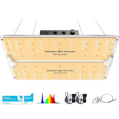 Spider Farmer SF2000Pro LED audzēšanas gaisma ar Samsung LM301H EVO diodēm un dimmable Daisy Chain 200 W LED augu lampa pilna spektra augu gaisma telpaugiem Dārzeņi Ziedi