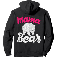 Dzīvnieku mīļotāji Lāči Ģimene Mamma Brūnais lācis Mātes diena Mammas lācis Pulovers Hoodie, melns, s