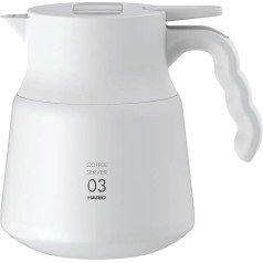 HARIO Izolēts nerūsējošā tērauda serveris V60 Izolēts nerūsējošā tērauda serveris, 18/10 tērauds, 600 ml, balts