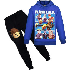 N /A Roblox Hoodie Boys Hoodies Hoodies Kids spēles apģērbs Karikatūra rakstzīmes Pulovers kokvilnas meitenes bikses Apģērbu komplekti