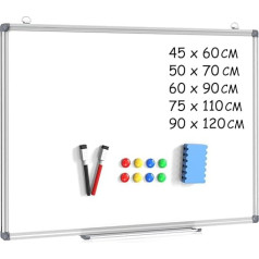 Магнитная доска DOLLAR BOSS 60 x 90 см, доска для стен с лотком для ручек, алюминиевой рамкой и поверхностью для письма сухим стиранием для школы, до