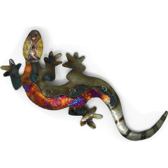 Tumia LAC Recycled Metal Lizard sienu mākslas darbs 29cm garš