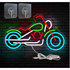 Anywin Cool motociklu neona zīmes, LED dimmable neona lampas sienas nakts gaismas neona gaismas, dekori istaba guļamistaba puse Holiday Birthday Ziemassvētku dāvana draugiem zēni meitenes bērniem