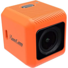 RunCam 5 Orange 56g Ultra-Light 4K 30fps 2.7K 60fps HD kamera, neliela HD kamera FPV dronam Airsoft motociklu velosipēdu ķivere, saderīga ar Session Caddx Orca Mount atbalsta ledus (128GB)