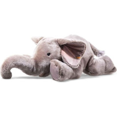 Steiff Kuscheltier Trampili Elefant, Süßes Stofftier mit Kunststoffaugen, Kinder, Jungen & Mädchen, Plüschtier 85 cm, Hellgrau, 064890