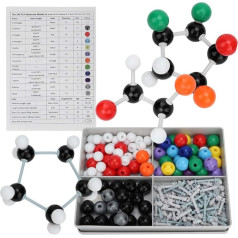 Dioche 240 gab. atomu modeļu komplekts Atom Link Chemistry Electron Orbit Structure Set, Molecular Kit Chemistry for Inorganic and Organic Structures for Teacher Training Students