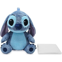 Disney Store Oficiālā vidēja izmēra mīkstā rotaļlieta Stitch 36cm mīkstā rotaļlieta ar noņemamu atsvaru Izšūšana pildīta Stitch mīksts audums visiem vecumiem