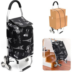 Shopping Trolley with Sturdy Aluminium Frame and Removable Waterproof Canvas Bag - The Ideal Companion for Comfortable and Practical Shopping