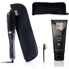 GHD - 2-in-1 ghd Duet Blowdry Black + krēmveida matu apjoma sukas GHD Volume Forever 100 ml + melna uzglabāšanas soma + matu birste Hairprice Brush