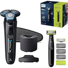 Philips skuveklis Series 7000 Electric Wet and Dry Shaver ar SkinIQ tehnoloģiju un OneBlade (modelis S7783/78)