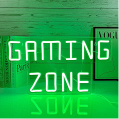 PILOYINDE Gaming Zone Neon Sign LED Neon Sign Gaming Decoration Wall Decoration Luminous Sign USB LED Font Piemērots spēļu istabas guļamistabas sienas apdare Game Decoration