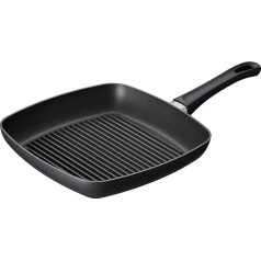 Scanpan Classic Induction Grill Pan 27 x 27 cm kvadrātveida panna Stratanium + nesadalāms pārklājums Cepeškrāsns droša nesadalāma grilēšanas panna