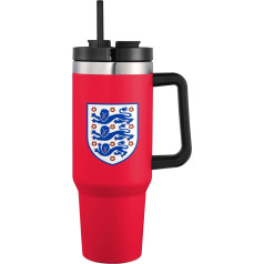 FOCO Reisebecher, oficiāls Lizenzprodukt, England-Fußball, 1,1 l, Rot