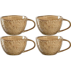 LEONARDO HOME Matera 018587 Keramikas krūze 290 ml, 4 krūzītes, bēšs krāsā