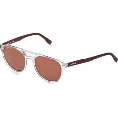 Lacoste Unisex Sport Inspired saulesbrilles, 317 Crystal/Khaki, 52, 317 crystal/khaki