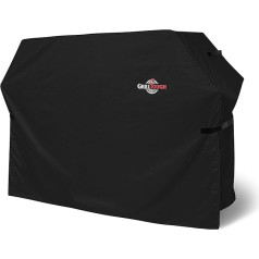 GrillTough Heavy Duty BBQ Grill Cover for Outdoor Grill 60 Inch - ūdensizturīgs, izturīgs pret laikapstākļiem, UV starojumu un izbalēšanu ar regulējamām siksnām - gāzes grila vāks Weber, Genesis, Charbroil,