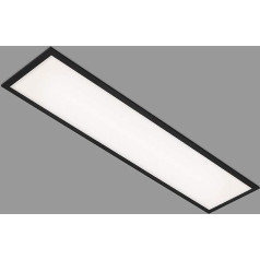 Briloner Leuchten - LED panelis, LED griestu gaisma, 22 vati, 2200 lūmeni, 4000 Kelvīnu, balti melna, 1000 x 250 x 60 mm (D x Š x V), 7067-015