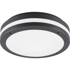 Reality Leuchten Kendal R62151142 LED āra griestu gaisma Plastmasas antracīts / balta ar 12 vatu LED gaismu