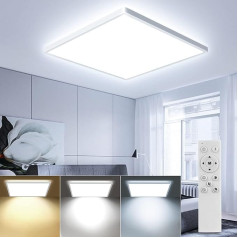 OTREN LED griestu gaisma ar regulējamu apgaismojumu, 3000 K - 6500 K, moderna griestu gaisma ar tālvadības pulti, vannas istabas lampa viesistabai, guļamistabai, bērnu istabai, virtuvei, birojam, gaitenim, IP44, 30 cm,