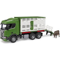 bruder 03548 Scania Super 560R Animal Transporter Truck with 1 Cattle 1:16 Vehicles, Trucks, Livestock Trailer, Toy from 4 Years