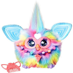 Furby (krāsu sajaukums), 15 modes aksesuāri, interaktīvā plīša rotaļlieta meitenēm un zēniem no 6 gadiem, balss aktivizēšana, animatroniska, vācu versija