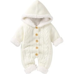 Haokaini jaundzimušo bērnu ar kapuci trikotāžas Romper flīsa Pulovers Warmer Snowsuit vispārējo kombinezonu Onesies bērnu ziemas virsdrēbes zīdaiņiem meitenēm meitenes