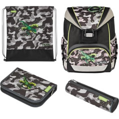 Herlitz UltraLight Plus 50026838 Skolas soma, Camo Dragon, Skolas soma