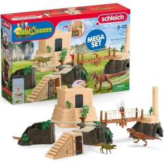 schleich 42656 Dino Temple Conquest Mega komplekts, no 5 gadiem, DINOSAURS rotaļu komplekts, 169 detaļas