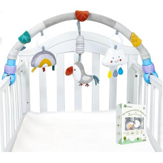 vocheer Travel Arch Bassinet rotaļlieta, kas ideāli piemērota mazuļiem, bērnu gultiņām, ratiņu piederumiem un bērnu ratiņiem, aktivitāte stimulē mazuļa maņas un motoriskās prasmes