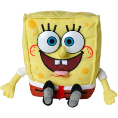 Simba 109491008 Sponge Bob funkcionālais plīšs, 30 cm, ar jautrām skaņas funkcijām, velk uz mēles, arī ar acīm, piemērots no pirmajiem dzīves mēnešiem