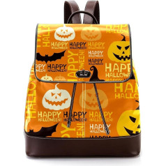 Personalizētas skolas somas grāmatu somas pusaudžiem Happy Halloween ķirbju lampa, daudzkrāsaina, 27x12.3x32cm, mugursomas mugursomas