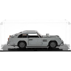 icuanuty akrila vitrīna Lego James Bond Aston Martin DB5 10262, putekļu necaurlaidīgs glabāšanas vitrīna Lego 10262 rotaļu automašīnai, Lego mīļotājiem (tikai vitrīna), izmērs: 45 x 20 x 15 cm