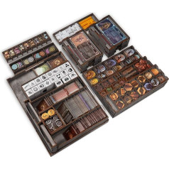 SMONEX koka organizators, kas saderīgs ar Gloomhaven galda spēli, kastīte, kas piemērota visu Gloomhaven paplašinājumu glabāšanai, ieliktnis un uzglabāšanai, piemērots Gloomhaven (pelēks)