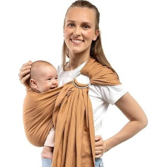 Boba Ring Baby Sling jaundzimušajiem - viegla un elpojoša bērnu slinga bērnu slinga slinga veselīgiem gurniem, bērnu slinga priekšējai vai gūžas daļai (rudzu)