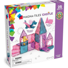 MAGNA-TILES pils 25 gabaliņu magnētiskais konstruktors - oriģinālais magnētisko konstrukciju zīmols