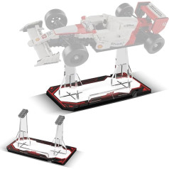 cooldac Akrila statīvs Lego 10330 McLaren MP4/4 & Ayrton Senna komplektam, caurspīdīgs pielāgots statīvs Lego 10330 (tikai statīvs, bez modeļa)