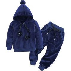 Alunsito toddler bērnu zēns meitene apģērbs cietā garām piedurknēm Hoodie jaka jaka treniņtērps topi dziesmas bikses gadījumā 2 gabali samta apģērbu komplekti