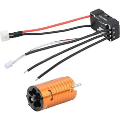 RC Elektromotori, bezsuku motors + 18A melns ESC RC rezerves piederumu rezerves daļa (oranža 9500KV) Automobiļu modeļu rotaļlieta