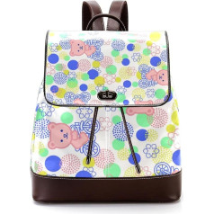 Personalizētas skolas somas Grāmatu somas pusaudžiem, Cute Bear Cycling, Multicoloured, 27 x 12,3 x 32 cm, mugursomas mugursomas, daudzkrāsains