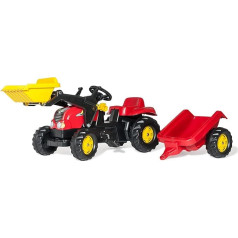 Rolly Toys rollyKid-X pedāļu traktors ar piekabi (bērniem no 2,5 līdz 5 gadiem, aizmugurējā sakabe) 023127