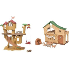 Sylvanian Families 5494 Piedzīvojumu koka māja - leļļu mājas rotaļu komplekts & 5451 Māja pie ezera - leļļu mājas rotaļu komplekts